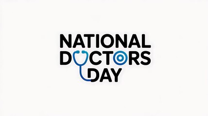 Creative design celebrating National Doctors Day with a stethoscope illustration
