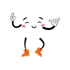 Winking Rascal - Hand-Drawn Cartoon Vector, Retro Wink Boy - 1950s Cartoon Character Vector