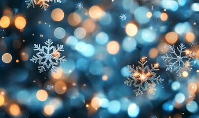 Christmas and New Year background with festive decorations, snowflakes, and holiday-themed elements. Ideal for greeting cards, invitations, and seasonal designs.