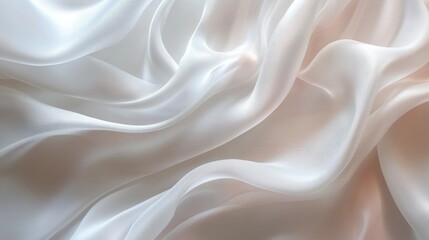 Obraz premium White silk background with soft pleats, perfect for interior design and fashion collections.