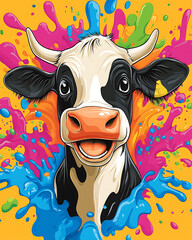 Cows and milk Concepts for Commercial and Creative Branding