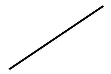 Simple diagonal black line on white background