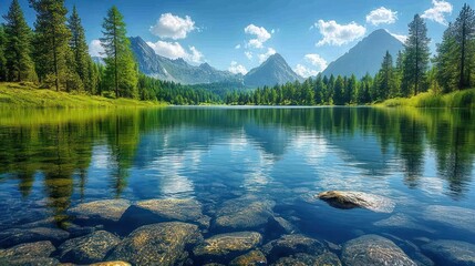 lake in the mountains