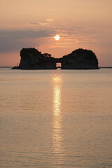 Wakayama Shirahama Scenic spot of Engetsu Island at sunset © dark_blade
