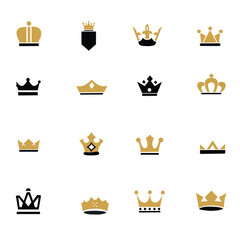 crown icons set