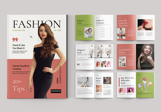 Fashion Magazine Template Layout