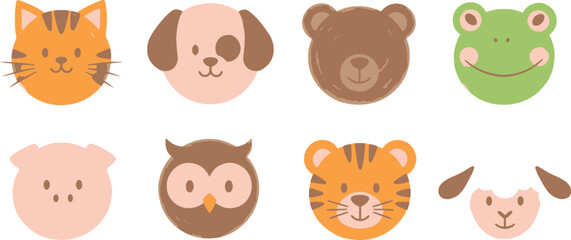 Obraz premium animals cute cartoon illustration