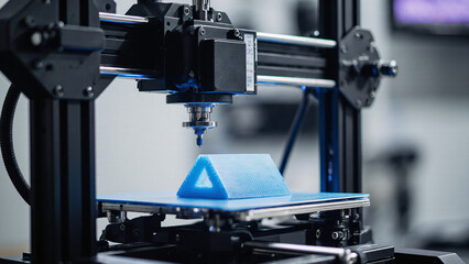 3D printer creating prototype in lab 