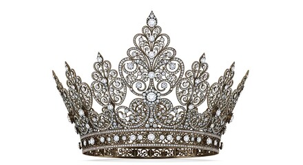 Ornate crown with intricate diamond detailing.
