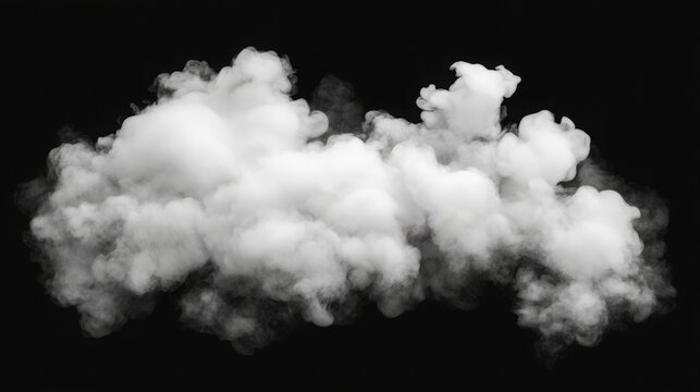 hite smoke puff isolated on transparent black background.. Steam explosion special effect. Effective texture of steam, fog, cloud, smoke. Stock royalty illustration. PNG stock illustration
