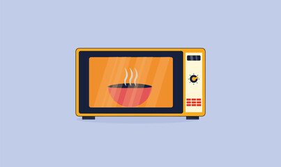 Microwave oven vector illustration