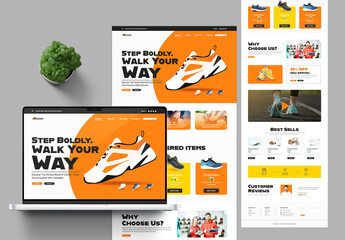 Landing Page UI Design For Shoes Brand