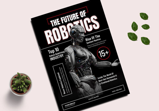 Magazine Cover Page Design For Robotics And Automation