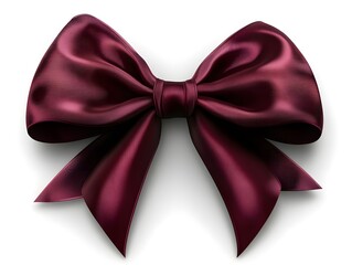Naklejka premium Decorative burgundy bow for gift wrapping and special occasions, adding elegance to celebrations and events