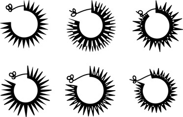 Fototapeta premium Tribal Radiance: Bold Sunburst Hoop Earring Collection