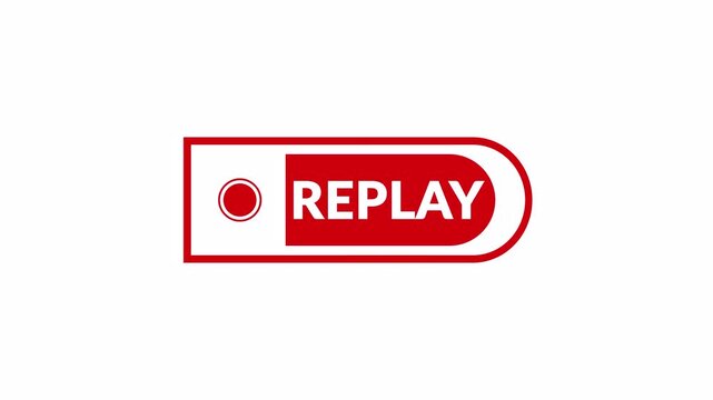 replay animated text icon for game clips, moments, and content intros