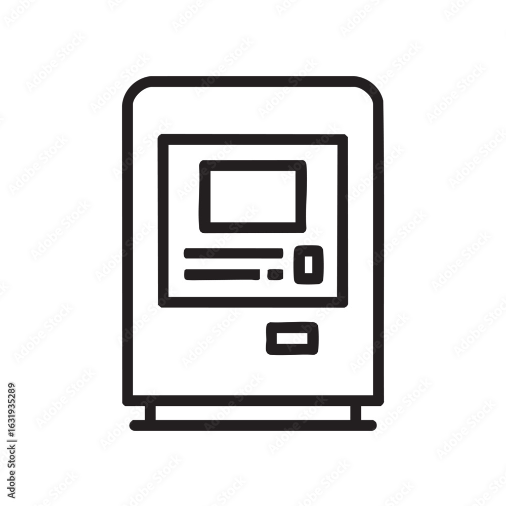 Poster an icon of a computer monitor with a dial.