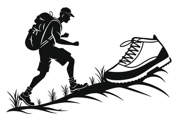 Hiking boot silhouette