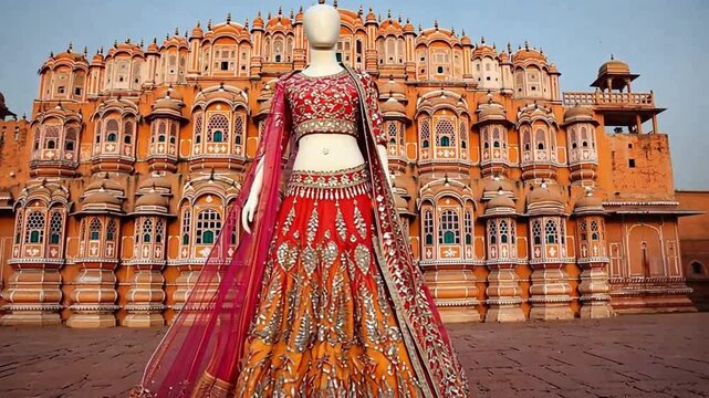 rajasthani bandhani ghagra choli indian attire video