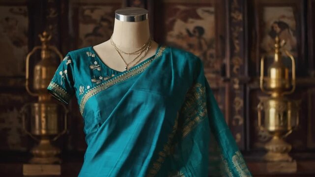 green paithani saree from maharashtra indian attire video