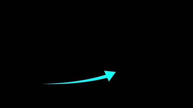 Growing business arrow on black. Profit arow .Business concept, growing chart. Concept of sales symbol icon with arrow moving up. Economic Arrow