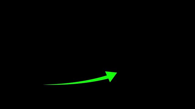 Growing business arrow on black. Profit arow .Business concept, growing chart. Concept of sales symbol icon with arrow moving up. Economic Arrow