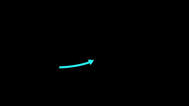 Growing business arrow on black. Profit arow .Business concept, growing chart. Concept of sales symbol icon with arrow moving up. Economic Arrow