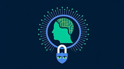 Facial recognition security technology illustration
