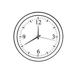 Watch line illustration in simple style