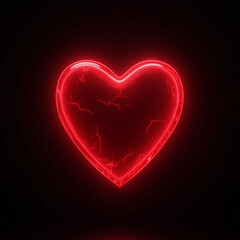 Glowing Neon Heart