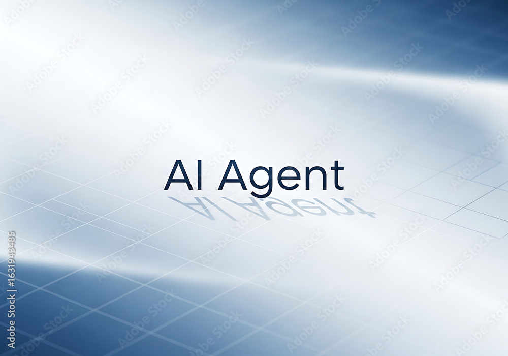 Aufkleber clean digital blue background emphasizing ai agent technology innovation and progress