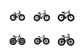 Obraz premium fat tire bike silhouette vector illustration