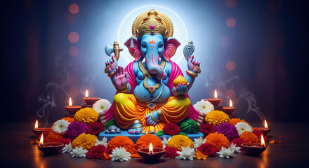 beautiful statue of lord ganesha