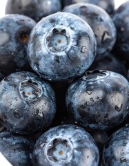 Blueberries isolated on white background, full depth of field  ().jpg
