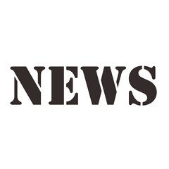 Stencil Style Detailed News Title Headline Lettering Communication Message Graphic
