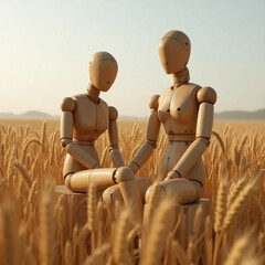 Androids in a Wheat Field