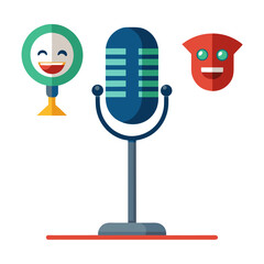 vector illustration of a microphone