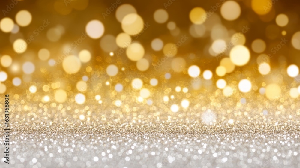 Poster elegant shimmering background with golden tones and bokeh effect for dreamy and glamorous designs