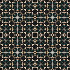 seamless pattern with geometric flowers abstract background graphic design print for fabric home wear surface design packaging vector illustration