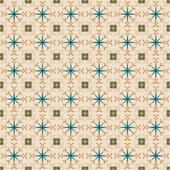 seamless pattern with geometric flowers abstract background graphic design print for fabric home wear surface design packaging vector illustration