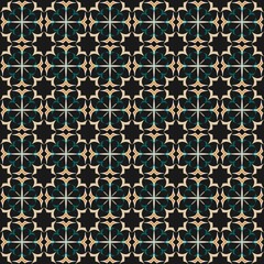 seamless pattern with geometric flowers abstract background graphic design print