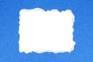 blue paper frame isolated on white or transparent png