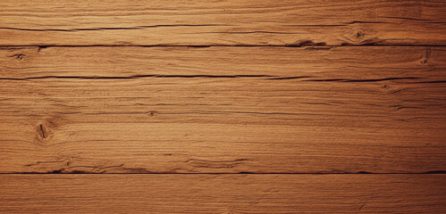 Naklejka premium Close-up of a wooden surface featuring horizontal planks with visible grain, showing subtle textures and natural imperfections perfect for realistic design or rustic themes.