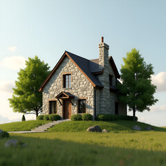 Small Cottage in a Field