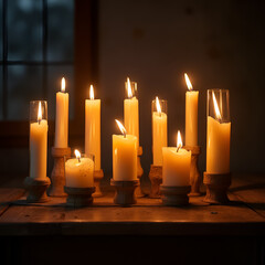 Group of Lit Candles