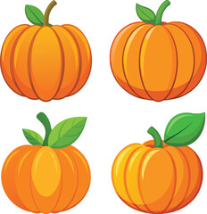 Autumn vibes card whit pumpkins, tea bag, a teapot and a candle. Autumn, harvest, holiday, fall concept