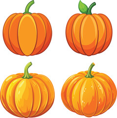 Autumn vibes card whit pumpkins, tea bag, a teapot and a candle. Autumn, harvest, holiday, fall concept