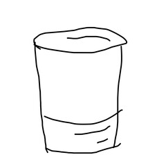 Hand drawn set of different glasses for drinks.