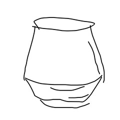 Hand drawn set of different glasses for drinks.