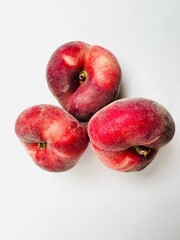 peaches on a white background